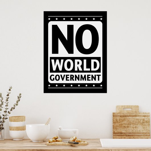 Geen wereldregering #1 poster (Keuken)