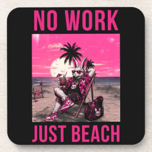 Geen Werk Alleen Strand Bier Onderzetter