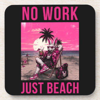 Geen Werk Alleen Strand Bier Onderzetter