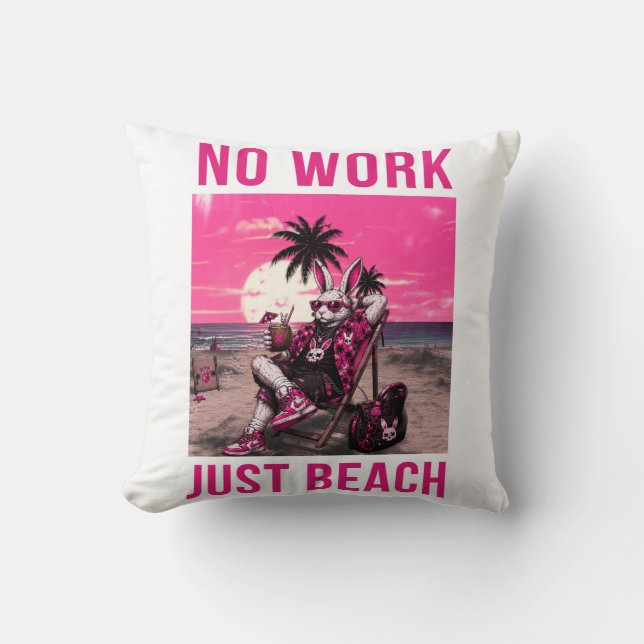 Geen Werk Alleen Strand Kussen (Voorkant)