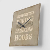 Geen werk tijdens de Drink wandklok (Hoek)