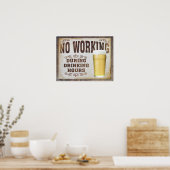 Geen werk tijdens drink poster (Keuken)