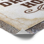 Geen werk tijdens drink poster (Hoek)