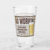 Geen werk tijdens Drink uren Glas (Achterkant)