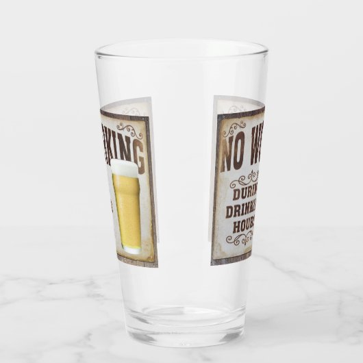 Geen werk tijdens Drink uren Glas (Links)