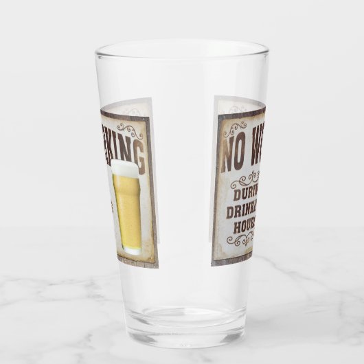 Geen werk tijdens Drink uren Glas (Rechts)