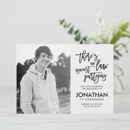 Geen wet tegen het uitnodigen van Afstuderen voor Kaart (Staand voorkant)