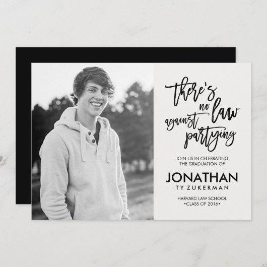 Geen wet tegen het uitnodigen van Afstuderen voor  Kaart (Voorkant / Achterkant)