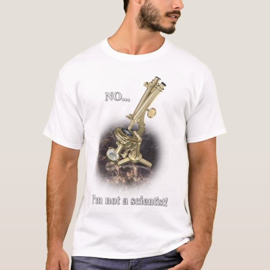 Geen wetenschapper t-shirt (Voorkant)