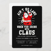 Geen wetten Drink met kerstfeest Kaart (Voorkant / Achterkant)