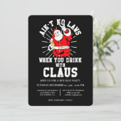 Geen wetten Drink met kerstfeest Kaart (Staand voorkant)