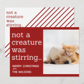 geen wezen roerde de rode kerstdagen feestdagenkaart (Voorkant / Achterkant)