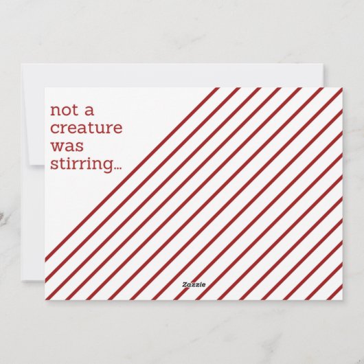 geen wezen roerde de rode kerstdagen feestdagenkaart (Achterkant)