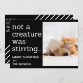 geen wezen roerde de zwarte kerstdagen feestdagenkaart (Voorkant / Achterkant)