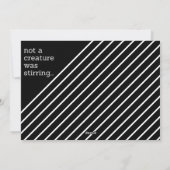 geen wezen roerde de zwarte kerstdagen feestdagenkaart (Achterkant)