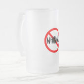 Geen Whining Matglas Bierpul (Voorkant links)