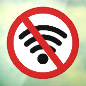 Geen Wi-fi netwerk Raamsticker (Vel 3)