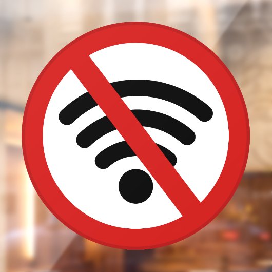 Geen Wi-fi netwerk Raamsticker (Vel 2)