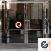 Geen Wi-fi netwerk Raamsticker (Kantoordeur)