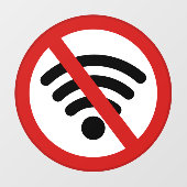 Geen Wi-fi netwerk Raamsticker (Vel)