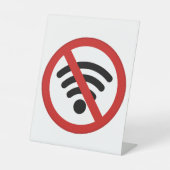 Geen Wi-Fi-netwerk Reclamebord Met Voetstuk (Voorkant)
