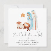 Geen Wieg voor kerstfeestdag met bizarre feestdage Notitiekaartje (Voorkant)