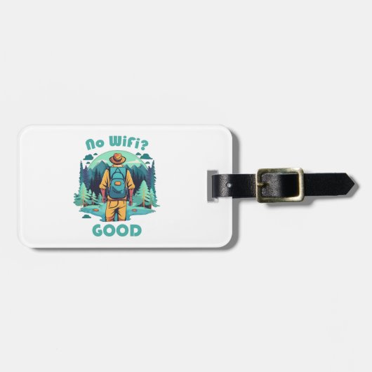 Geen Wifi Goede Backpacker Bagagelabel (Voorkant horizontaal)