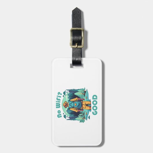 Geen Wifi Goede Backpacker Bagagelabel (Voorkant verticaal)