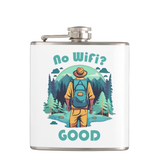 Geen Wifi Goede Rugzakker Heupfles (Voorkant)