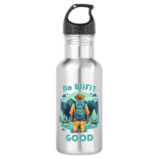 Geen Wifi Goede Rugzakker Waterfles (Voorkant)