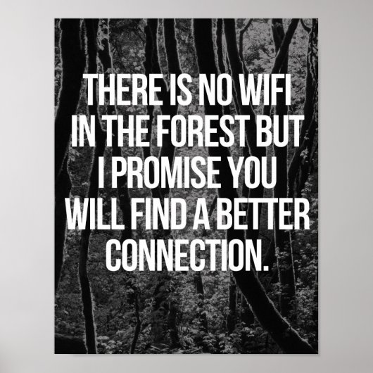 Geen WiFi in het bos Poster (Voorkant)