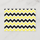 Geen wikkel inzetkaart baby shower geel zwart informatiekaartje (Achterkant)