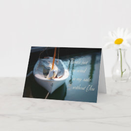 Geen wind in mijn zeilboot Miss You Card Kaart
