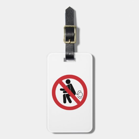 GEEN Winderigheid ⚠ Grappig Thais WC-bord ⚠ Bagagelabel (Voorkant verticaal)