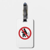 GEEN Winderigheid ⚠ Grappig Thais WC-bord ⚠ Bagagelabel (Achterkant verticaal)