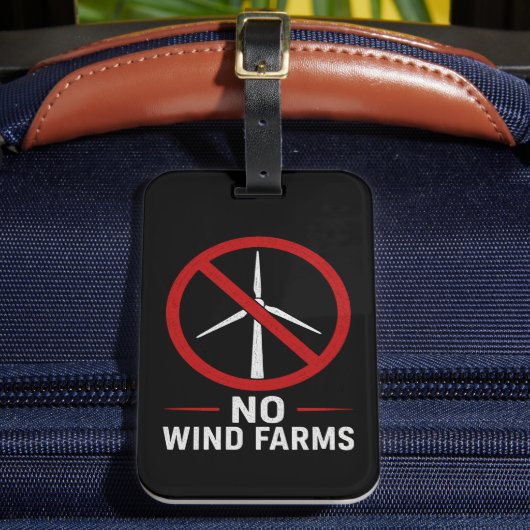 Geen Windparken - Geen Windturbines Bagagelabel (Voorkant Insitu 2)