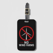 Geen Windparken - Geen Windturbines Bagagelabel (Voorkant (verticaal))