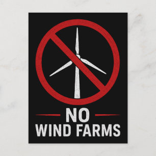 Geen Windparken - Geen Windturbines Briefkaart