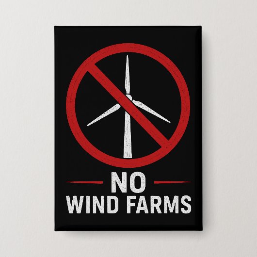 Geen Windparken - Geen Windturbines Button (Voorkant)