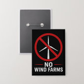 Geen Windparken - Geen Windturbines Button (Voorkant / Achterkant)