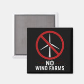 Geen Windparken - Geen Windturbines Magneet (Voorkant / Achterkant)