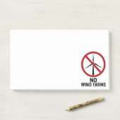 Geen Windparken - Geen Windturbines Post-it® Notes (Op bureau)