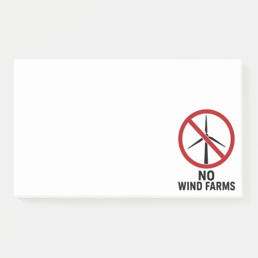 Geen Windparken - Geen Windturbines Post-it® Notes (Voorkant)