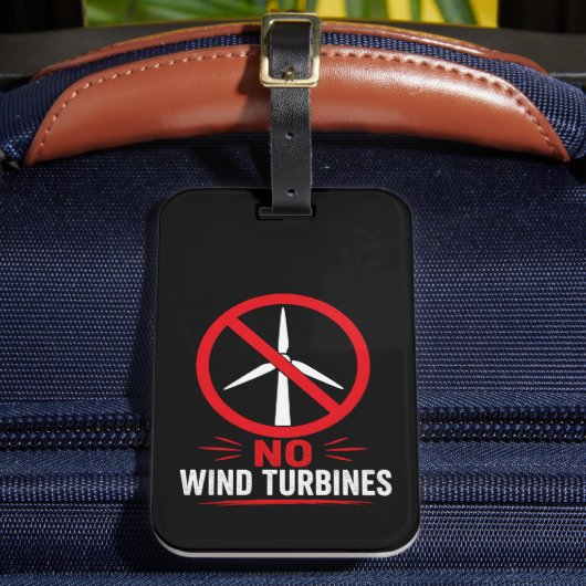 Geen windturbines platteland protest bagagelabel (Voorkant Insitu 2)