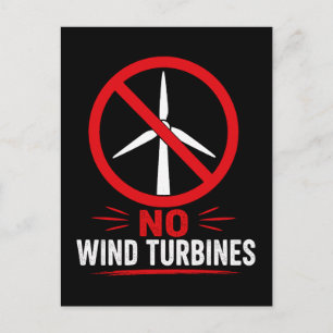Geen windturbines platteland protest briefkaart