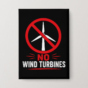 Geen windturbines platteland protest button