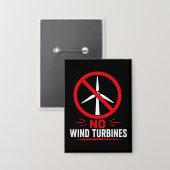 Geen windturbines platteland protest button (Voorkant / Achterkant)
