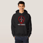 Geen windturbines platteland protest hoodie (Voorkant volledig)