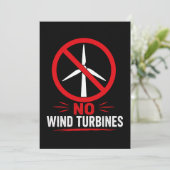 Geen windturbines platteland protest kaart (Staand voorkant)