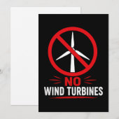 Geen windturbines platteland protest kaart (Voorkant / Achterkant)